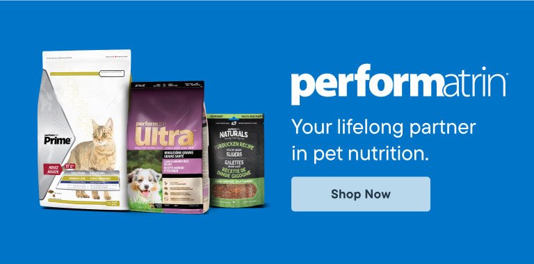 Performatrin. Your lifelong partner in pet nutrition. Shop Now.
