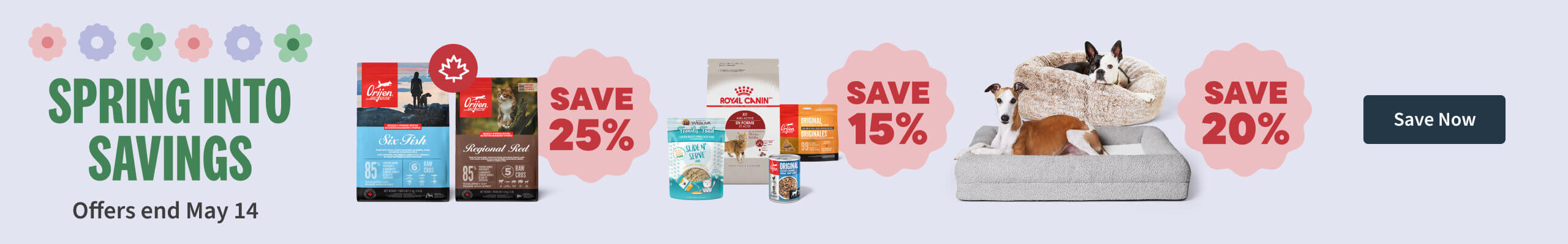 Spring into savings. Offers end May 14 - Save Now