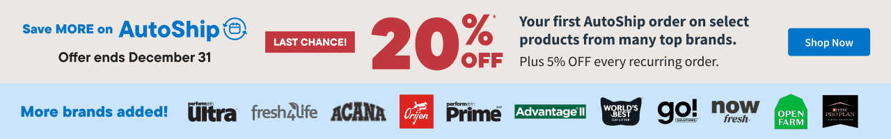 Get 20% OFF your first AutoShip order on food and treats from these dog and cat food brands — plus enjoy 5% OFF every recurring order! Shop Now