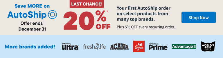 Get 20% OFF your first AutoShip order on food and treats from these dog and cat food brands — plus enjoy 5% OFF every recurring order! Shop Now