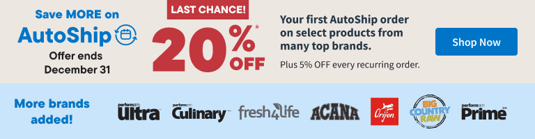 Get 20% OFF your first AutoShip order on food and treats from these dog and cat food brands — plus enjoy 5% OFF every recurring order! Shop Now